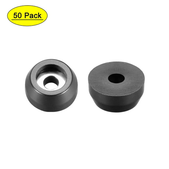 Uxcell D11x9xH5mm Rubber Feet Bumper Pads, Black 50 Count