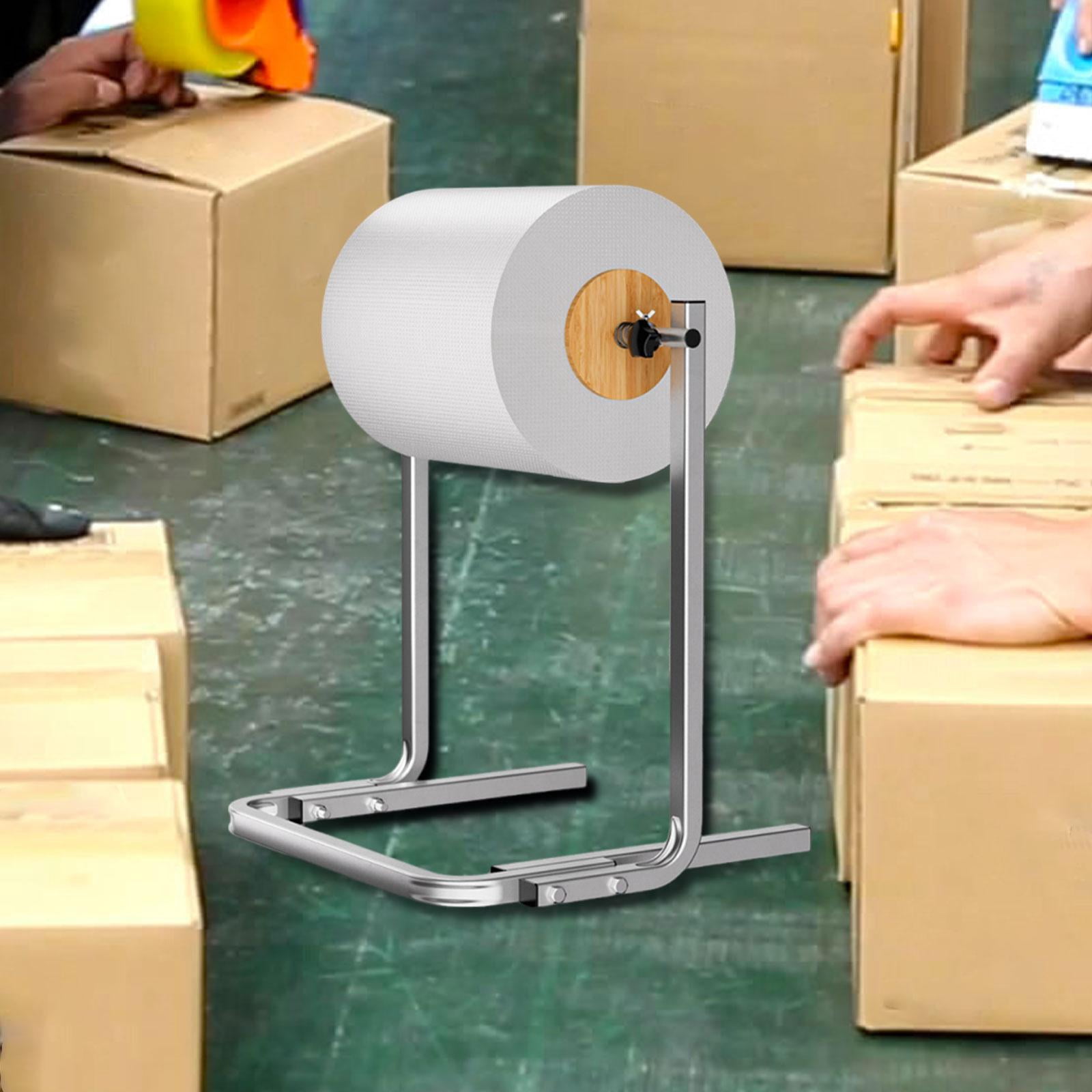 Bubble Wrap Roll Holder Packing Dispenser Manual Foam Wrap Rack Heavy Duty Steel for Movers E Commerce
