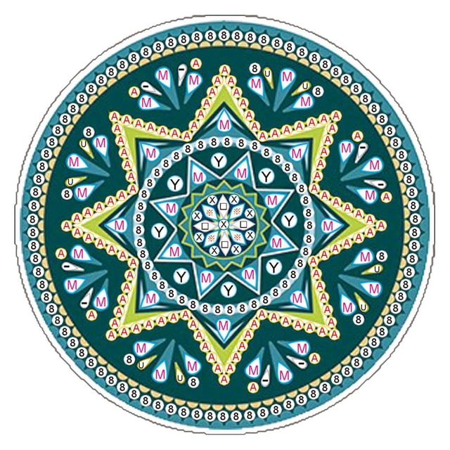 Posavasos con pintura de diamantes, mantel individual para mesa con cojín de copa de Mandala DIY (BD001) Likrtyny Oficina Multiescena Multifunción