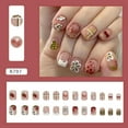thumbnail image 2 of Uñas postizas cuadradas cortas con diseño de flores, uñas postizas con diseño de grafiti, uñas postizas de cobertura total, uñas acrílicas de primavera y verano, uñas artificiales cortas con diseño fl, 2 of 4
