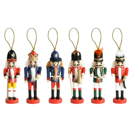 

Kafei Nutcrackers Christmas Set | Soldier Nutcrackers Christmas Decorations 6 Pcs | Wood Nutcracker Decorations Set for Christmas Desktop Decoration