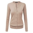 thumbnail image 1 of Made by Johnny Women's Keep It Classic Round Cardigan XXL KHAKI, 1 of 6