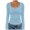 Light Blue, variant on LIWENLI Womens Long Sleeve Shirts Fall Henley Tops Soft Ribbed Knit Button Up Slim Fitted T-Shirts (Pink,XXL)