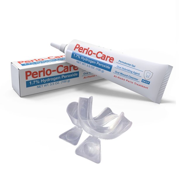 Perio Care Gel for Trays (1 Tube + 2 Trays) 1.7 Hydrogen Peroxide