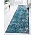 thumbnail image 2 of Unique Loom 3134043 2 x 13 ft. Casino Sofia Runner Rug, Blue, 2 of 5