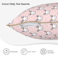 thumbnail image 3 of KLL Cute Rabbit Decorative Throw Pillow Covers Velvet Soft for Couch Sofa Bedroom Living Room Outdoor (No pillow core)- 20"x20", 3 of 5