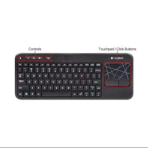 etisk Slud Give Logitech Wireless Touch Keyboard K400 with Built-In Multi-Touch Touchpad,  Black - Walmart.com