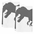 thumbnail image 2 of Cartoon Animals Kitchen Towels Set of 2, Funny Minimalism Grey Silhouettes Absorbent Dish Towels for Kitchen, Microfiber Hand Towel, Quick Drying Tea Towel for Cleaning Decorative Dishcloths, 2 of 7
