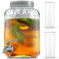 thumbnail image 6 of Brightware Fluted Glass Drink Dispenser – 1 Gallon, 6 of 9