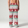 thumbnail image 4 of Wutalume Men's Drawstring Pocket Flannel Pants with Festive Print, Warm Homewear Sleep Pants for Cozy Nights and Relaxation,Green XL, 4 of 7