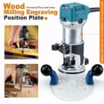 thumbnail image 6 of Router Plate Clear Base Plate Easy Installation Router Base with Double Handles Router Fixed Base Guide, 6 of 8