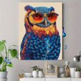 thumbnail image 4 of Qisvanset Glasses Owl Canvas Print 12x16 Inch Coffee Shop Art, 4 of 8