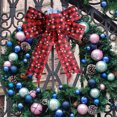 thumbnail image 3 of xiaxaixu Christmas Bow Decoration with Plaid Pattern, Snowflake Ornament, 3 of 6