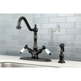 thumbnail image 3 of Kingston Brass Heritage Two Handle Single-Hole Kitchen Faucets KS1235PLBS, 3 of 3