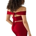 thumbnail image 3 of Women Crop Bandeau Tops Summer Sleeveless Backless Off-shoulder Tops, 3 of 6