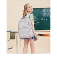 thumbnail image 5 of Girls Backpack Set with Lunch Box & Pencil Case, Floral Print Girls School Backpack for Elementary/Middle/High School (Gray), 5 of 10