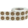 thumbnail image 2 of Brown Kraft Circle Happy Face Stickers | 0.5" inch Round - 1000 Pack | InStockLabels.com, 2 of 2