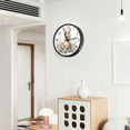 thumbnail image 6 of Voice Activated Clock with Glow Light 12 Inch Large Silent Wall Clock Battery Operated for Home Decor Watercolor Bunny in Floral, 6 of 8
