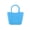 Blue, variant on Women's DIY Tote Bag Soft & Foldable Silicone Handbag Lightweight Modular Accessory Bag with Multi Plug-in Hole Design for Summer Beach, Pool