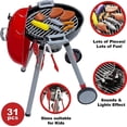 thumbnail image 4 of RUVINCE 31-Piece Pretend Toddler Grill Playset  for Toddlers 3-5, 2-Layer Outdoor BBQ Cooking Toy with Smoke, Lights and Sounds, Backyard Pretend Play Kitchen Set, Outside Toys for Boys and Girls, 4 of 6