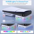 thumbnail image 3 of Horizontal Stand with RGB LED Light for P5 Slim &P5 Pro,Console Accessories with 14 Light Modes and 4-Port USB Ports, 3 of 8