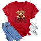 thumbnail image 4 of RKSTN Women's Valentine's Day Cotton T Shirts Oversized Crewneck Valentine Graphic Print Short Sleeve Shirt Pullover Tops Womens Casual Round Neck Plus Size Loose Fits Comfy Summer Baisc Tee Shirts, 4 of 8