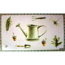 Custom Printed Rugs AWV062 Gardening Tools Doormat Rug, Green - 18 x 30 in.