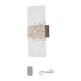 thumbnail image 3 of Aplique de pared moderno de acrílico con LED, luminaria decorativa ajustable. Patrón de piedra, 3 of 8