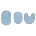 thumbnail image 5 of Home Weavers Double Ruffle Collection 100% Cotton Non-Slip Bathroom Rug Set Machine Washable Bathroom Rug-17"x24", Bath Rug- 21"x34", U Shaped Contour- 20"x20", Blue Color 3 Piece Bath Rug set, 5 of 9