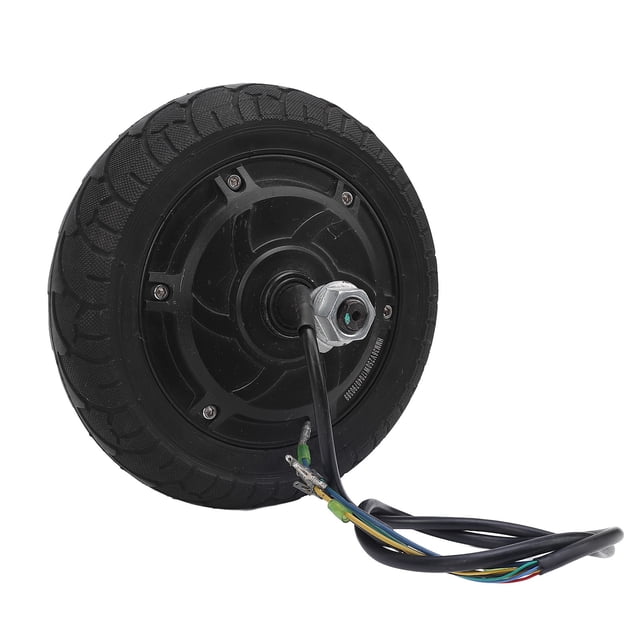 Motor De Cubo Sin Escobillas De 36 V 350 W, Alta Torsión, Antideslizante, Resistente Al Agua, Buena Absorción De Impactos, Caucho, Aluminio, Motor De Cubo De Scooter De 8