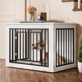 thumbnail image 5 of ModFusion 38" Iron and Wood Dog Cage Furniture – Stylish Pet Crate, End Table & TV Stand (Indoor Furniture), 5 of 10