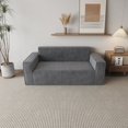 thumbnail image 6 of Lisonu 3-Seater Sofa-in-a-Box, 70" No-Assembly Memory Foam Couch for Apartments & Easy Transport, Modern Corduroy Sofa, Gray, 6 of 8