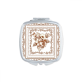 thumbnail image 1 of Baroque Art Flower Frame Modern Pattern Mirror Portable Compact Pocket Makeup Double Sided Glass, 1 of 3