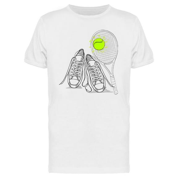 Tennis Equipment T-Shirt Men -Image by Shutterstock, Male Small