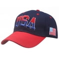 thumbnail image 1 of Gorra de béisbol de algodón bordada con letras estadounidenses para adultos, 1 of 5
