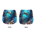 thumbnail image 5 of Lsque Underwater Fish Turtle Printed Women's Running Shorts with Liner Pockets,Elastic Quick Dry Workout Athletic Gym Yoga Shorts,Womens High Waist Shorts-Small, 5 of 9