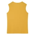 thumbnail image 4 of YONGHS Men's Workout Tank Tops Sleeveless Bodybuilding Fitness Athletic Training Gym Muscle Tee Shirts Yellow XS, 4 of 7