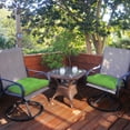 thumbnail image 5 of Everything Comfy Green Indoor / Outdoor Seat Cushion Patio D Cushion 20" x 20", 2 Tie Backs, 5 of 5