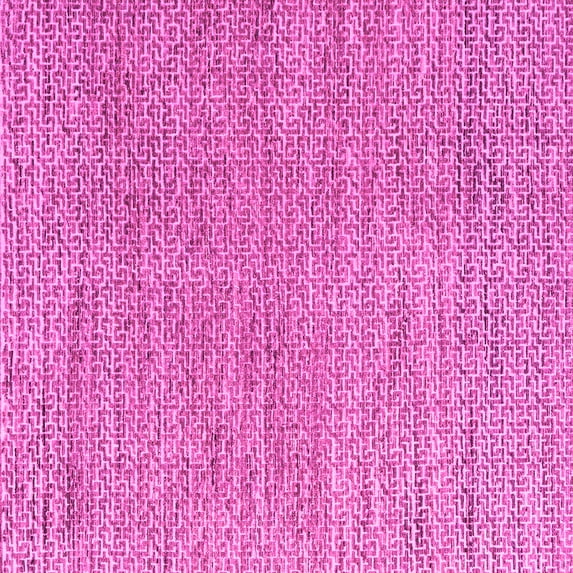 Ahgly Company Indoor Square Abstract Pink Modern Area Rugs, 8' Square