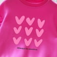 thumbnail image 6 of idosla Toddler Baby Girls Heart Sweatshirt Kids Valentine's Party Outfit Shirt Long Sleeve Tops (Hot Pink, 1-2 Years), 6 of 7