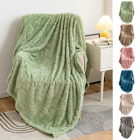 Clearance Boovnll Throw Blanket, Super Soft Cozy Lightweight Solid Color Flannel Blankets, Machine Washable Microfiber for All Season Home, Office, Living Room, Couch, Sofa, Blanket - 28x39"