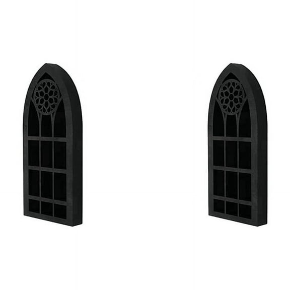 2X Wall Mounted Floating Shelves Old Window Crystal Wall Shelf Wall Hanging Gothic Boho Black Essential Oil Shelf