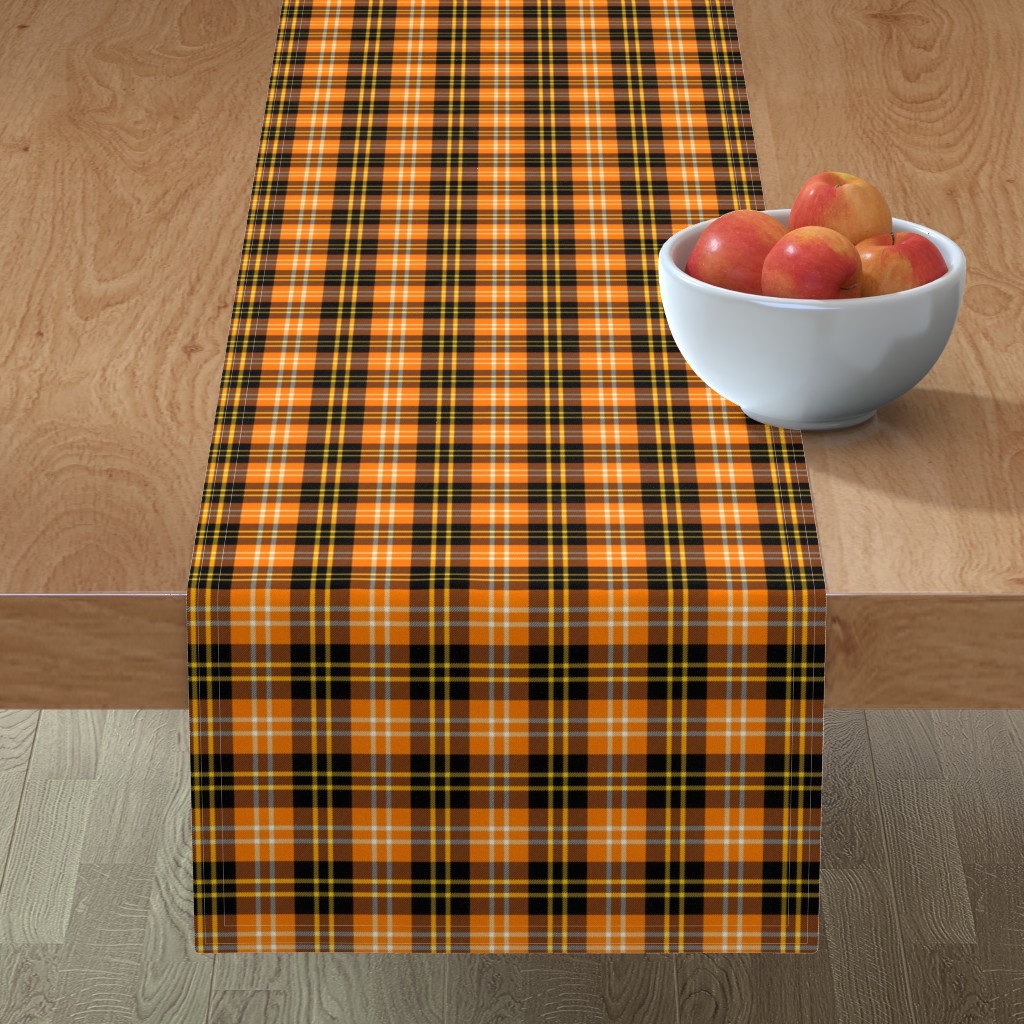 Table Runner Synergy0008 Woven Weave Check Plaid Tartan Halloween Cotton Sateen Table Runner Synergy0008 Woven Weave Check Plaid Tartan Halloween Cotton Sateen