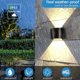 thumbnail image 2 of 10W Indoor LED Wall Light,Outdoor Wall Light IP65 Waterproof,Modern Aluminum Wall Light Adjustable Up and Down 3000K Warm WhiteBlack, 2 of 5