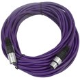 thumbnail image 2 of Seismic Audio  Pair of Purple 50' XLR Male to Female Microphone Patch Cables Purple - SAXLX-50Purple-2Pack, 2 of 4