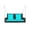 Turquoise, variant on ANGELES HOME 2-Person Wicker Porch Swing with Cushion, Outdoor Rattan Hanging Swing Chair for Patio Backyard Poolside Garden,Red
