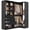 Black, variant on iSunirm Corner Closet Organizer System 2-Piece Set, 54''L x 31''W Wardrobe System with 3 Drawers, 2 Hanging Rods, and Shelves for Closet, Bedroom, White