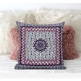 thumbnail image 2 of Holy Tie Die Flower Suede Zippered Pillow with Insert in Gray Orange 16 x 16, 2 of 7
