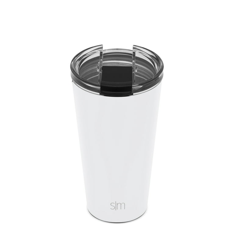 Simple Modern Travel Coffee Mug Tumbler with Flip Lid | Insulated Stainless Steel Cup Thermos |Voyager | 16oz | Cream Leopard
