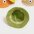 thumbnail image 5 of Lindo sombrero de pescador de dinosaurio de dibujos animados (naranja, con una circunferencia de 52 cm), sombrero de sol de verano para niña, sombrero de paja, sombrero de playa, lindo, ligero y trans, 5 of 5